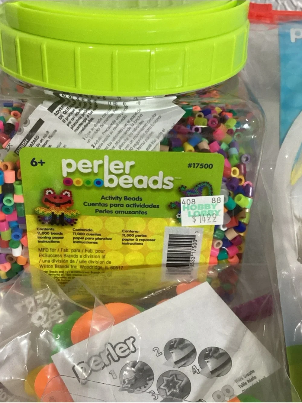 HUGE Lot of Perler Fuse Kits, Boards, Patterns, 11,000 Beads Tub + More Over 4lb